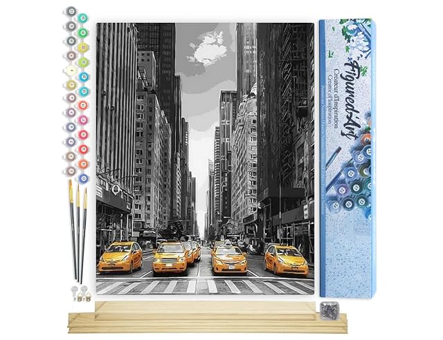 Figured'Art Pintar por Numeros Adultos Las Calles De Nueva York