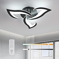 Vista 14 de Goeco Lámpara de techo Kidsroom, 3 modos de luz (3000 K/4500 K/6000 K) acrílico blanco cerca del techo, lámpara de techo de dibujos animados