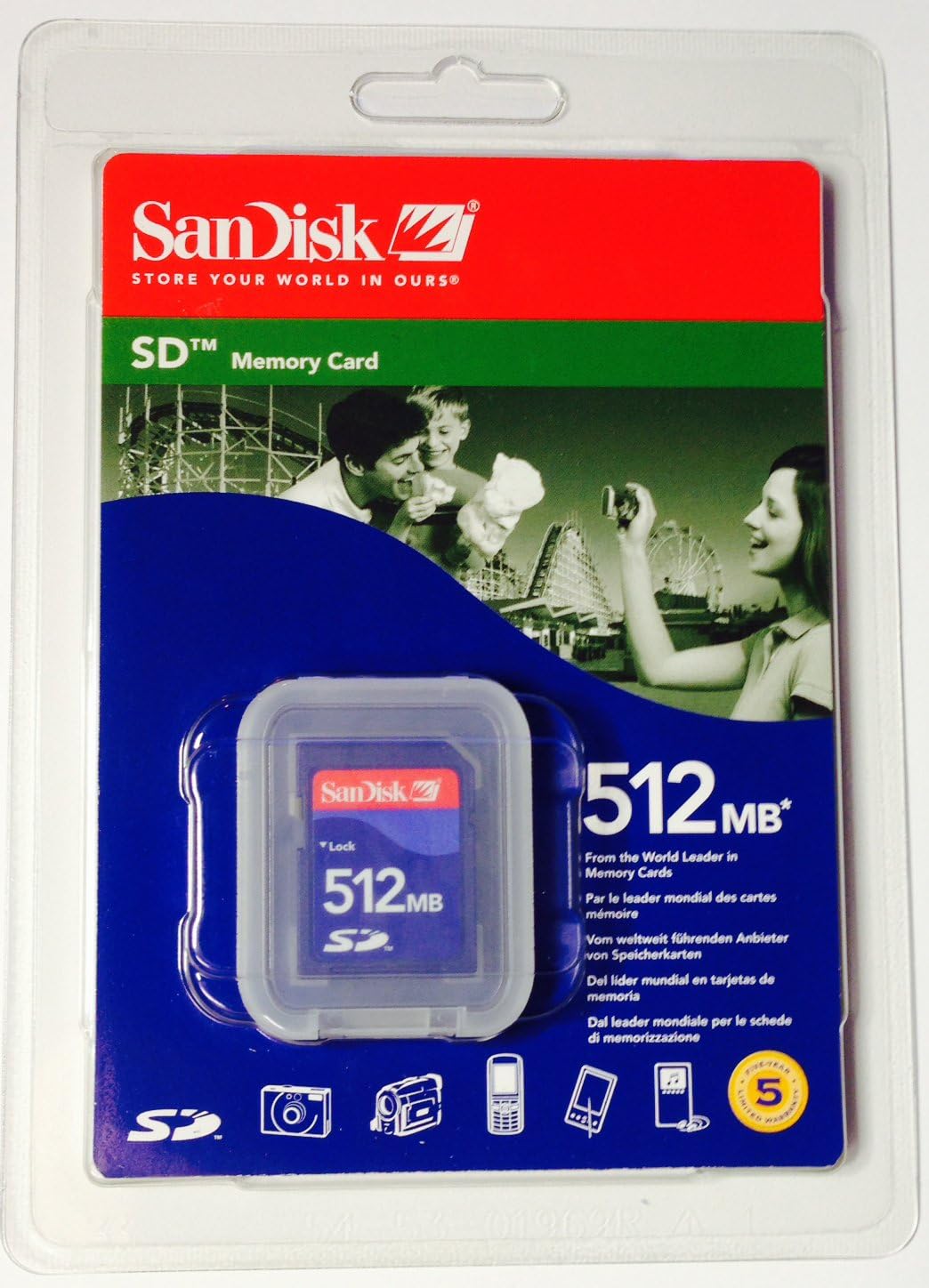 SanDisk SD Flash Memory Card 512 MB SD Electronics