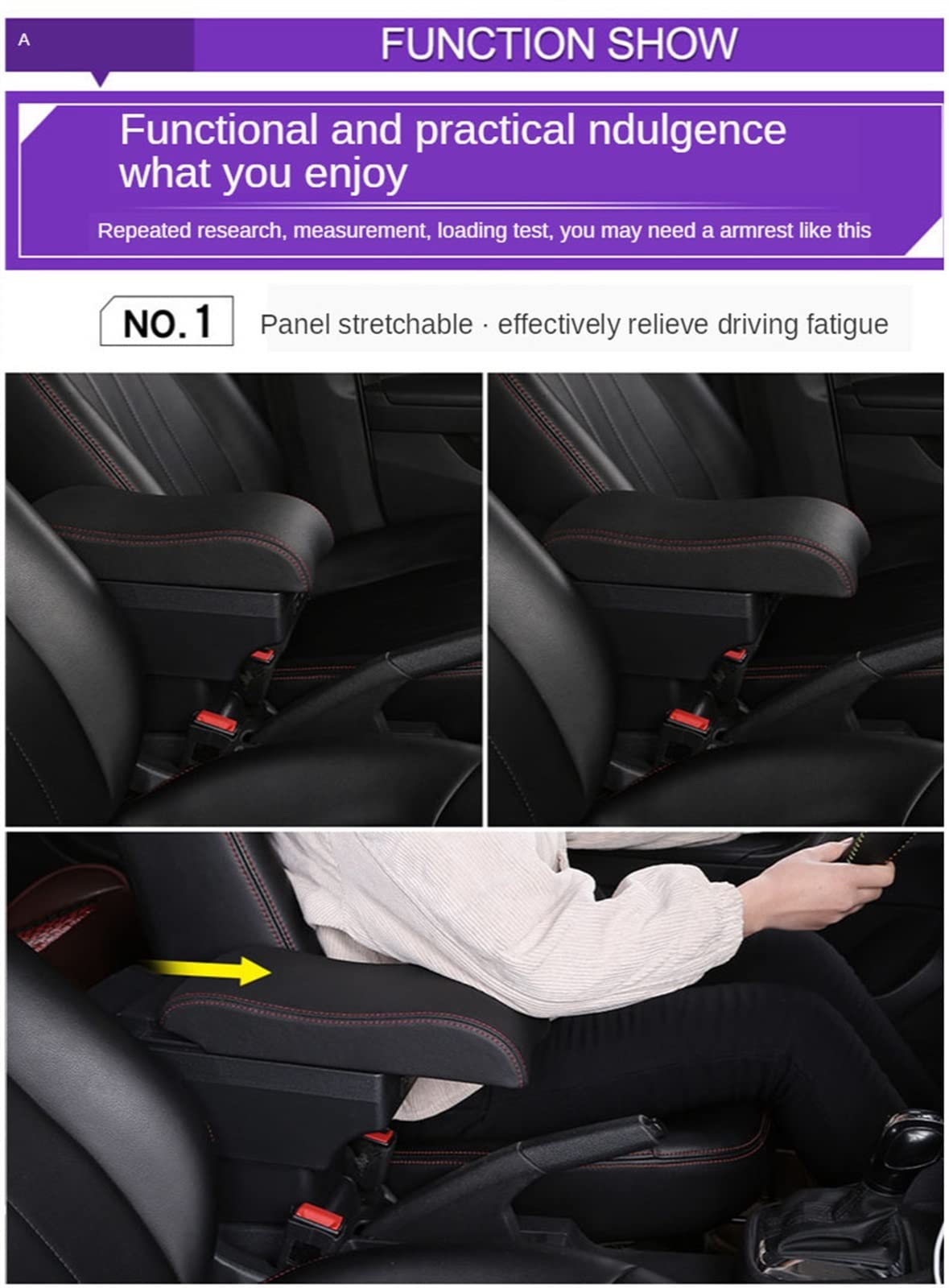 Auto-armsteundoos voor Suzuki Jimny 2005-2018, middenconsole armsteun opbergdoos armsteundoos auto-interieuraccessoires