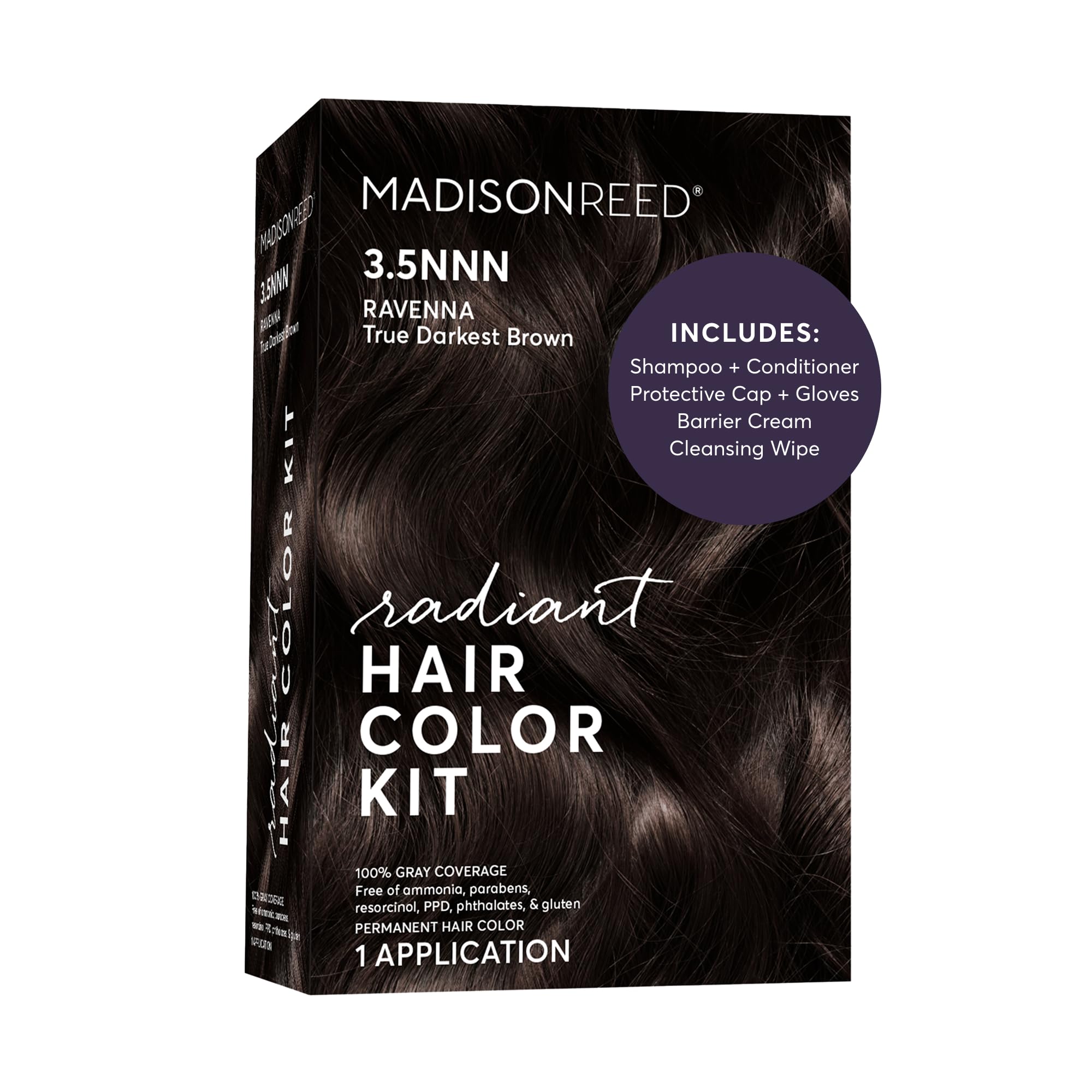Madison Reed Radiant Hair Color Kit, 3.5NNN Darkest Brown-Black, 1 Pack