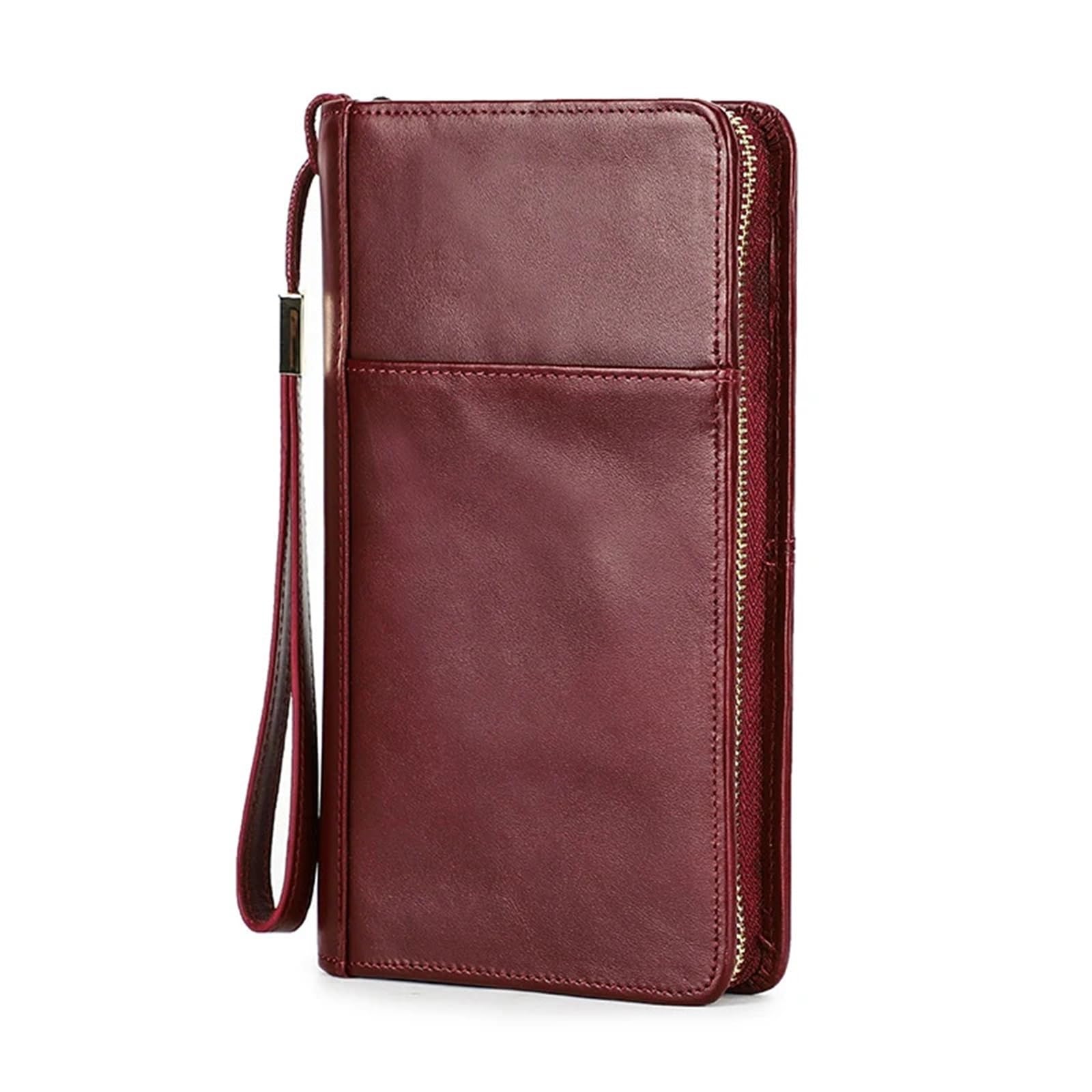Funda de cuero for pasaporte familiar, bolso mano viaje, tarjetero, accesorios, estuche for documentos, funda for Para Documentos(Red)