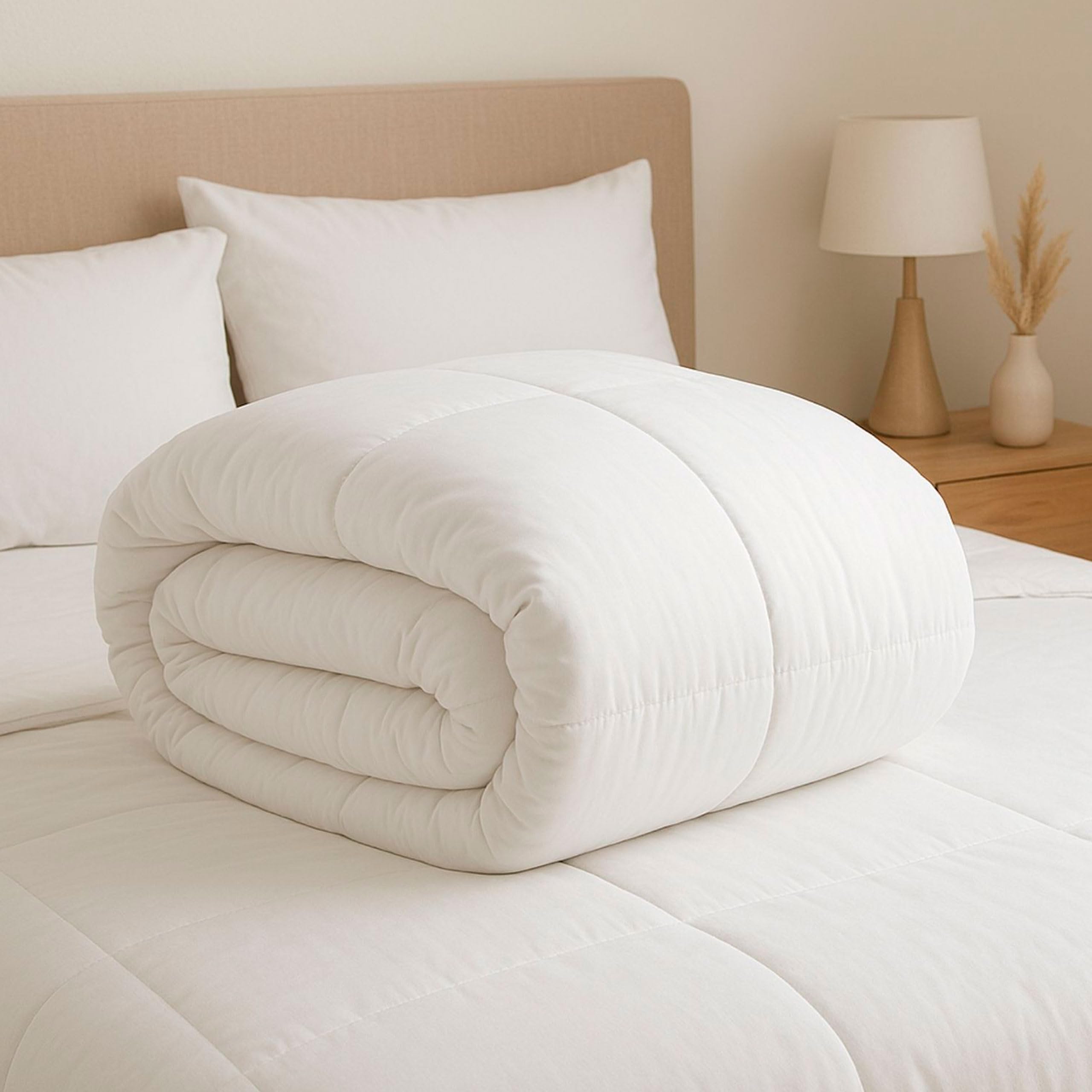 Donegal Collections Edredón Nórdico Cama 180/200-260x240 cm - Edredón Invierno 350 gr/m² - Relleno Nórdico Cama 180/200-4 Estaciones Fibra Tacto Plumón Acolchado - Fabricado en España