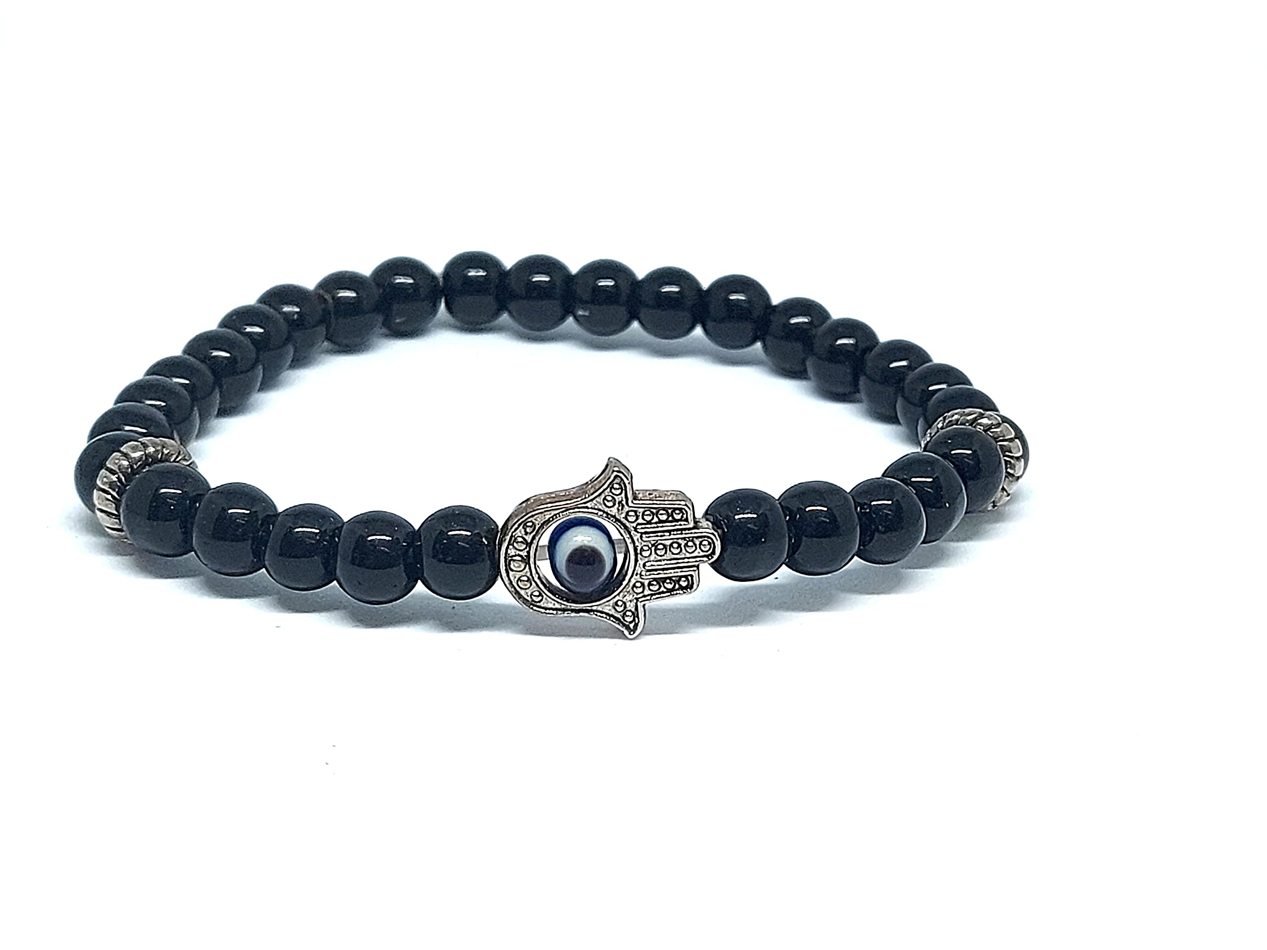 ASTROGHAR Evil Eye Hamza Hand The Hand Of God Protection 6 Mm Stretch Bracelet For Men And Women (B09DT7WYGY) Amazon Price History, Amazon Price Tracker