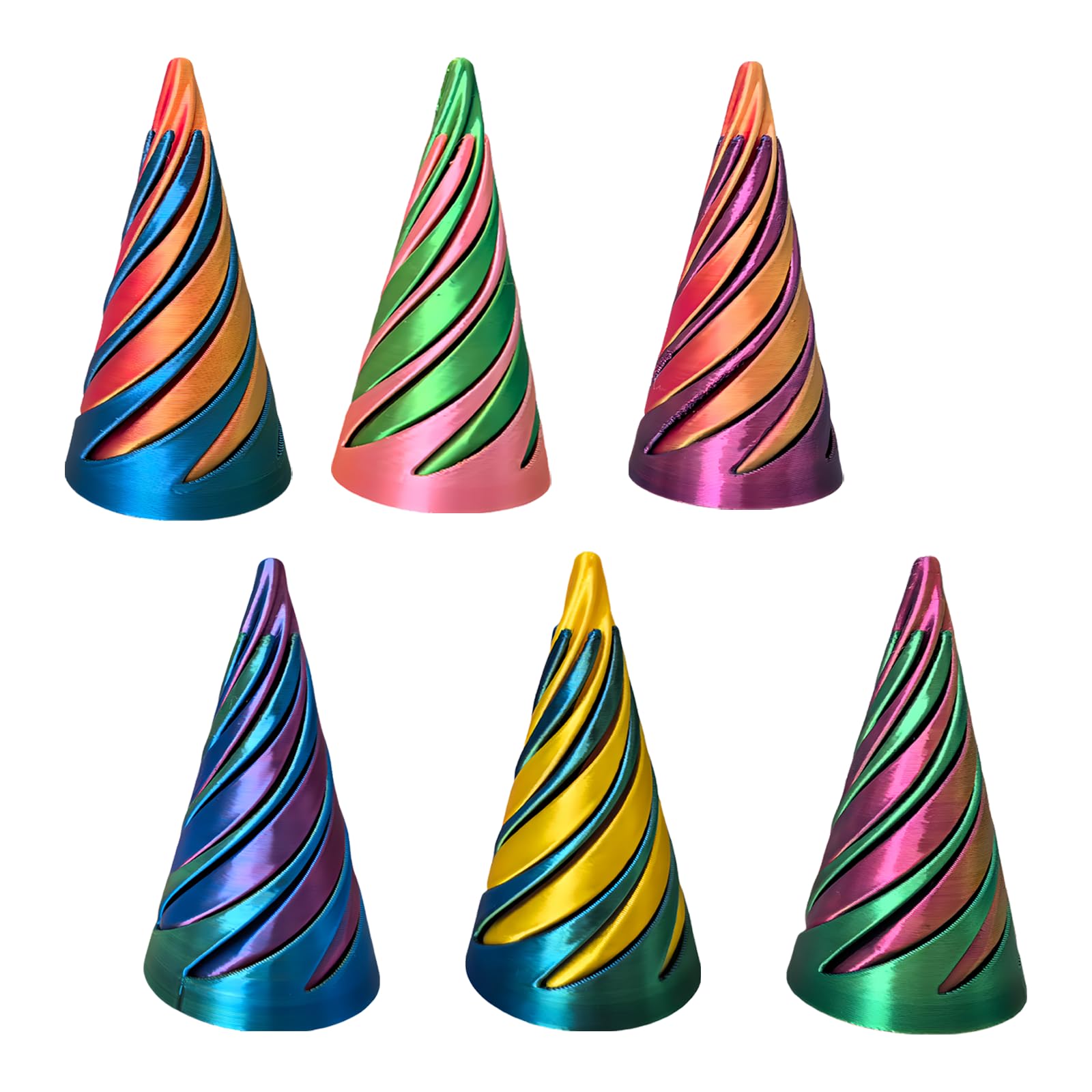 Valentines Day Gift for Kids 6 Packs Impossible Cone,Impossible Cones passthrough Impossible Pyramid for Relaxing,Spiral Fidget Toy passthrough Impossible Cone,Birthday for Adults & Kids