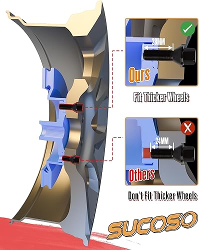 Miniatura 4 de Pernos de llanta OEM de 14 x 1.25 para BMW Serie 2-Series 3-Series 4-Series 5-Series 6-Series 7-Series X1 X2 X3 X4 X5 X6 M3 M4 M5 M6 i3 i8, pernos
