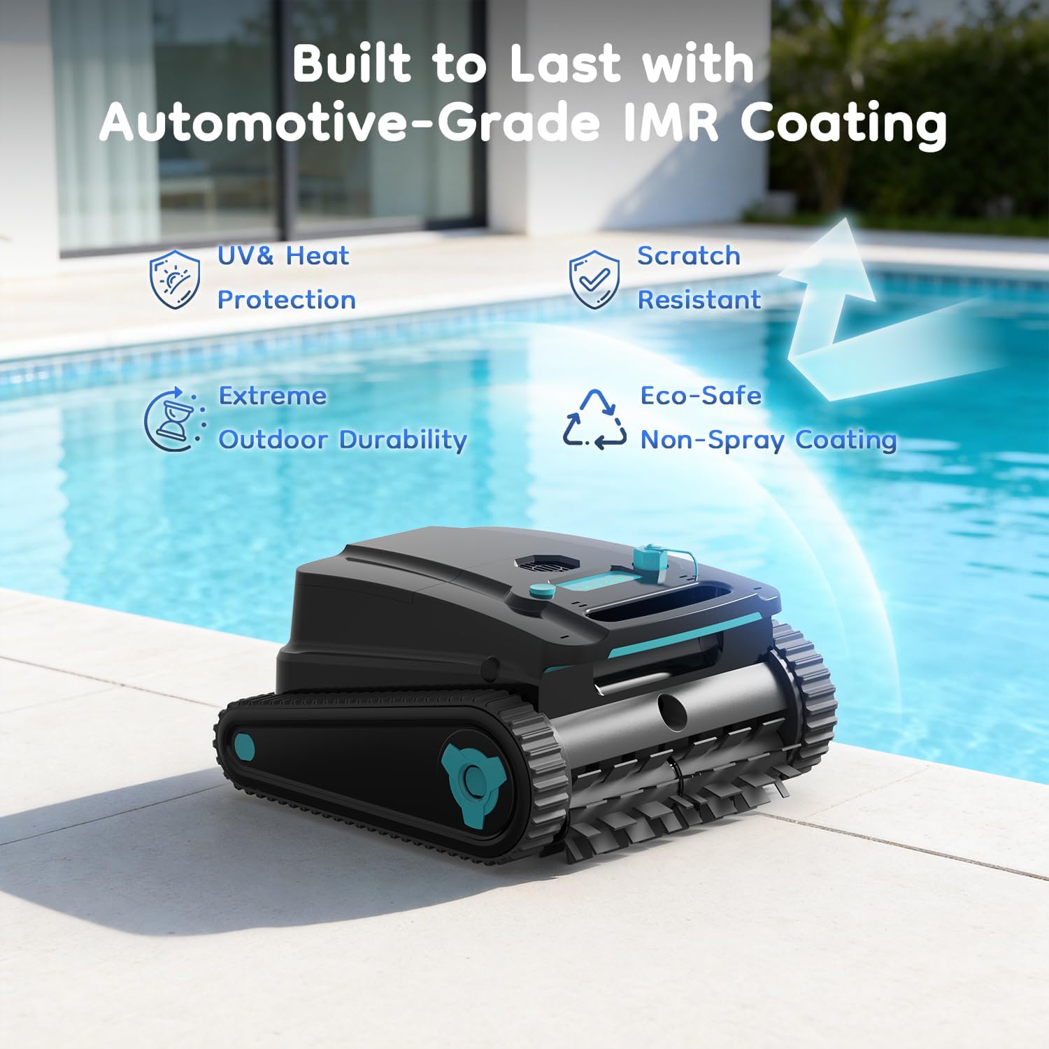 Obito H2 Cordless Robotic Pool Vacuum Cleaner, Dual Filtration, Wall Climbing & Waterline Cleaning, Smart Navigation, Lightweight Automatic Pool Cleaner for Pools up to 2,775 Sq.ft