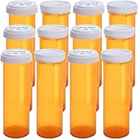 Vista 10 de Botellas vacías de plástico para píldoras con tapas de uso de doble cara (resistentes a los niños y fáciles de abrir), recipientes para medicamentos