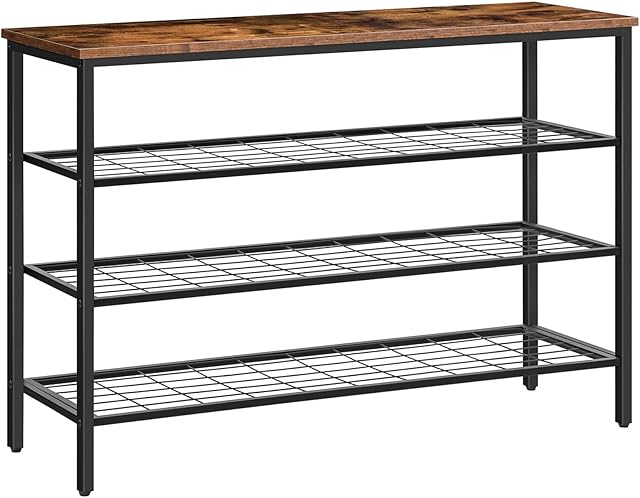HOOBRO Regał na buty, meble na buty, 4-poziomowy uchwyt na buty, stabilny regał do przechowywania, 100 x 30 x 68 cm, zajmuje mało miejsca, wejście, salon, sypialnia EBF04XJ01