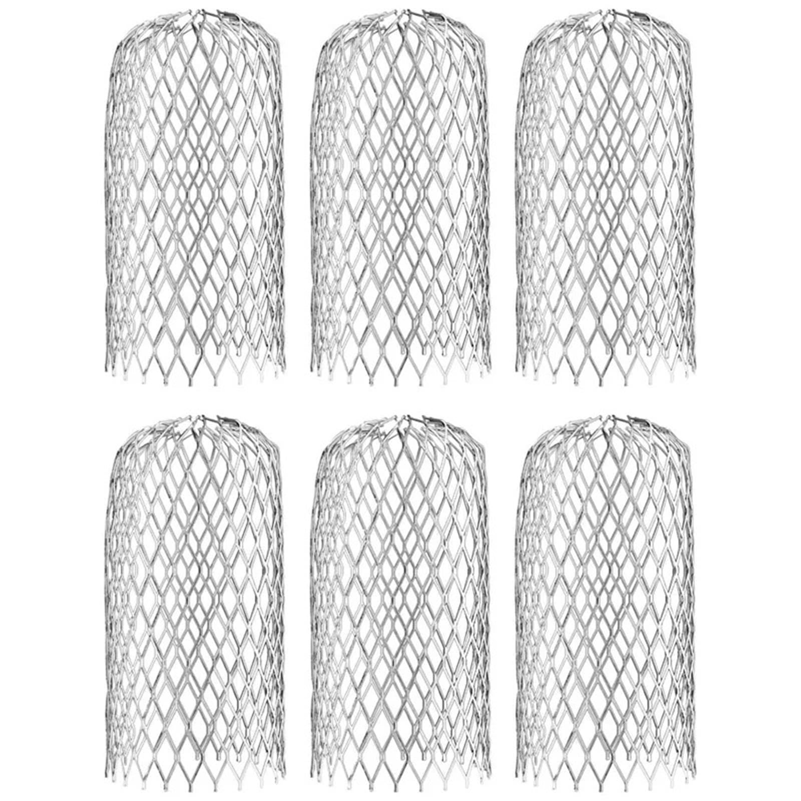 12 Uds protector de canalón filtro aluminio expandible bajante for detener hojas bloqueadas para Canalones