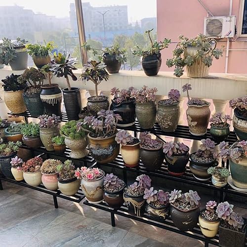 Miniatura 3 de Zhongma Soporte para plantas de 3 niveles resistente para el hogar, jardín, amantes de las plantas, estante de almacenamiento de metalsoporte de