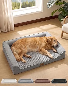 COZY KISS Orthopedic Dog Bed Washable for Extra Large Dogs, XL Grey
