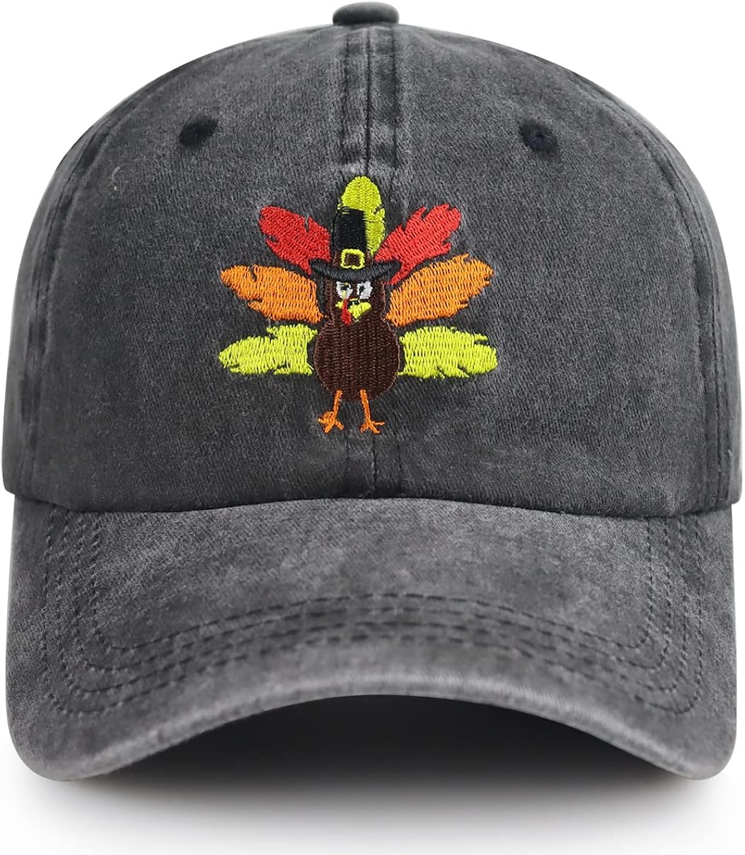 Xpayzere Thanksgiving Decorations Baseball Cap for Men Women, Funny Turkey Hats, Happy Thanksgiving Fall Gift, Adjustable Cotton Embroidered Dad Hat for Friends Family Holiday Autumn Home Party : Clothing, Shoes & Jewelry
