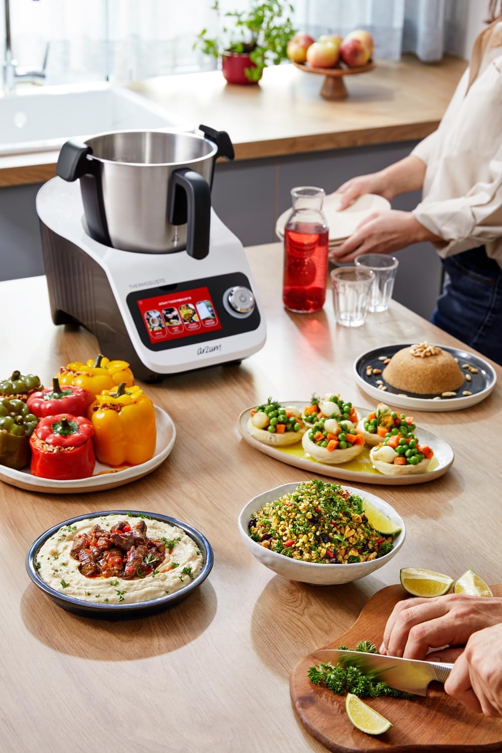 Arzum AR1181 Thermogusto Çok Fonksiyonlu Akıllı Mutfak Robotu, Beyaz