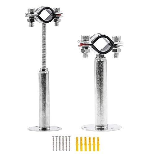 2 Pack Pipe Supports, 304 Stainless Steel Wall & Ceiling