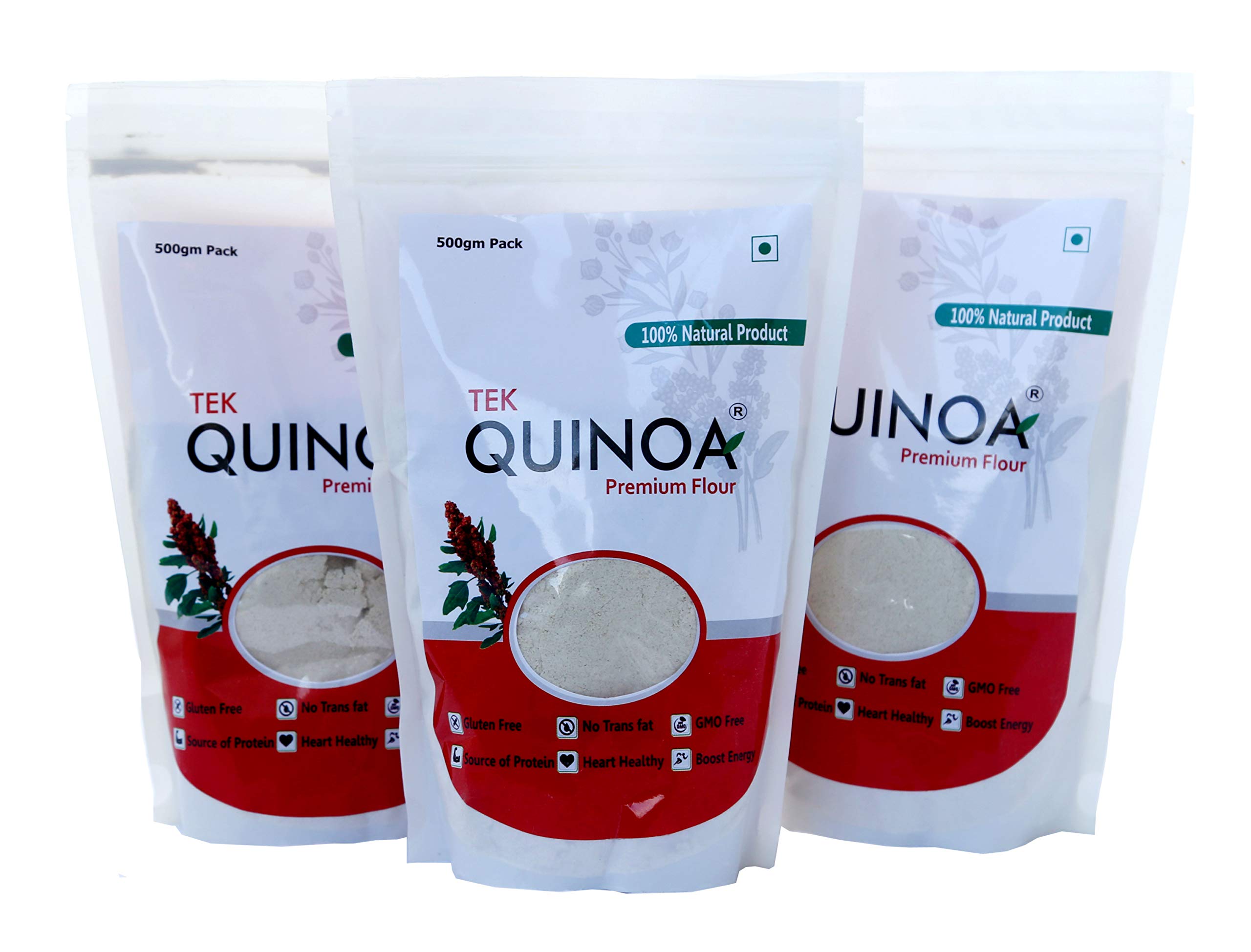 Tek Quinoa Flour | Gluten Free Healthy Atta, 500g (Pack of 3)