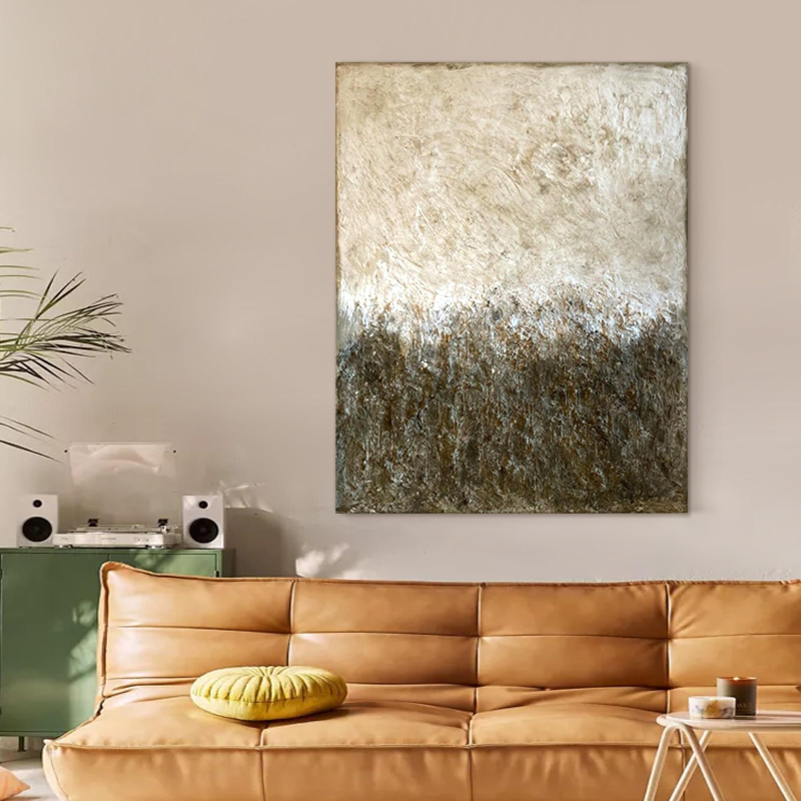 Peinture à l'huile sur toile pour habiller un grand mur vide avec relief moderne