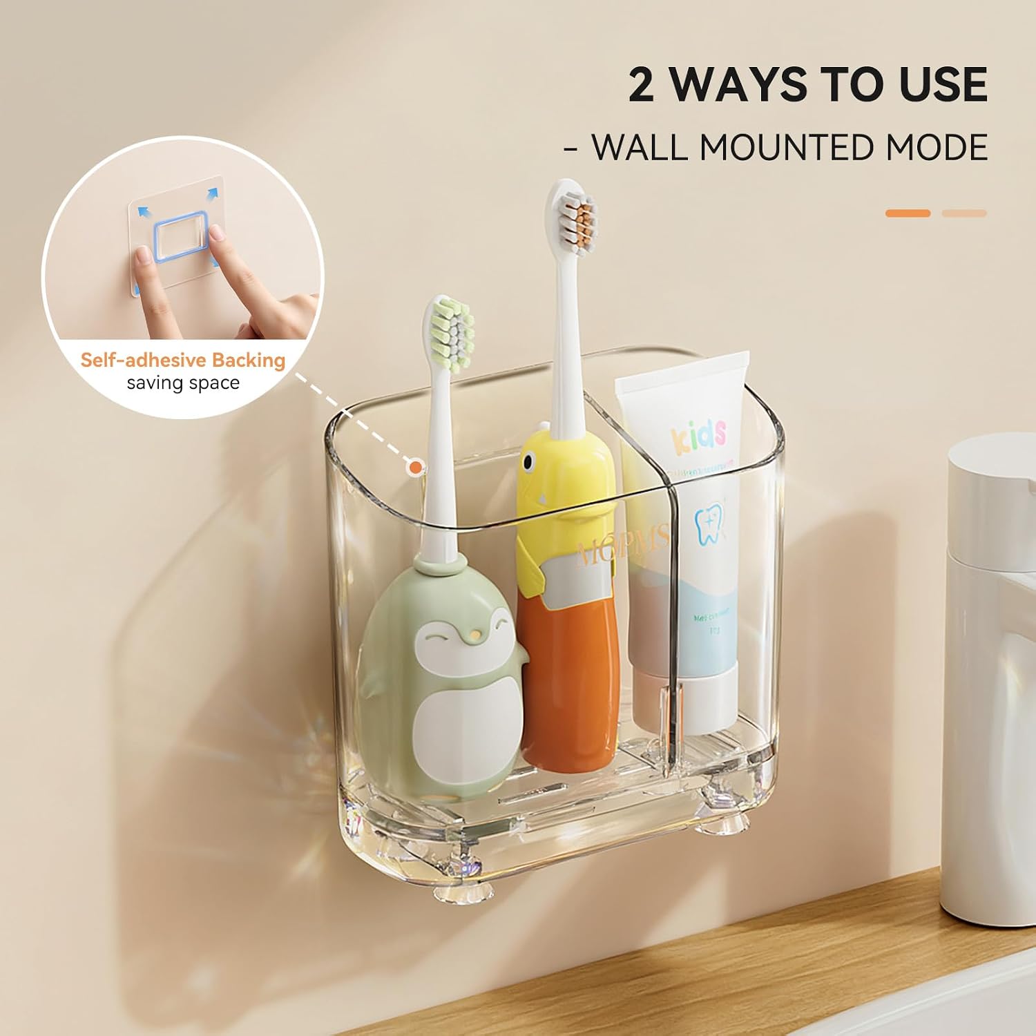MOPMS Toothbrush Holders with Drainage for Bathrooms Countertop Organizer