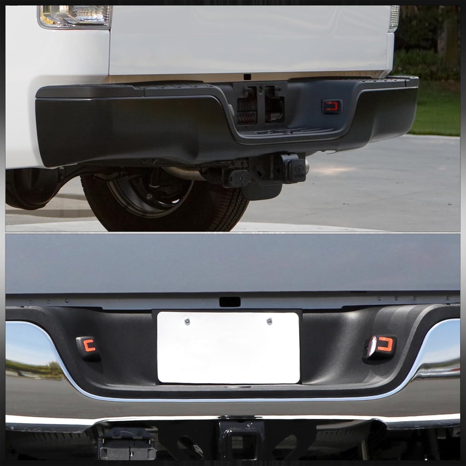 AJP Distributors White Red SMD LED Bumper License Plate Light Tag Lamp Assembly Compatible/Replacement For Tacoma Tundra 2000 2001 2002 2003 2004 2005 2006 2007 2008 2009 2010 2011 2012 2013 2014 2015