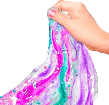 ألعاب القناة So Slime Glow Slime 5 Pack ، Fun Glow in The Dark Slime Kit with Container. تمدد ، اسحق ولعب