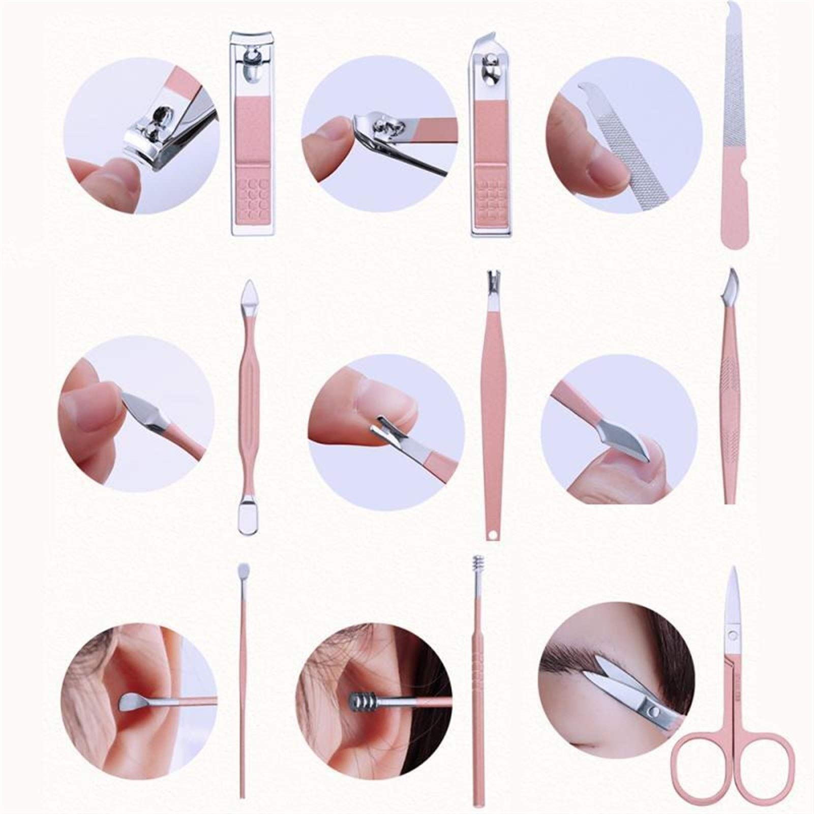 Ensemble de pédicure 18 pièces en acier inoxydable avec pince à épiler ciseaux outils de manucure professionnels fournitures d'ongles Dropship (couleur : 10 pièces)