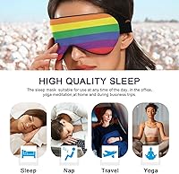 Vista 4 de Antifaz para dormir unisex LGBT-Rainbow-Pride-Stripes Night Sleeping Mask Cómodo Eye Sleep Shade Cover