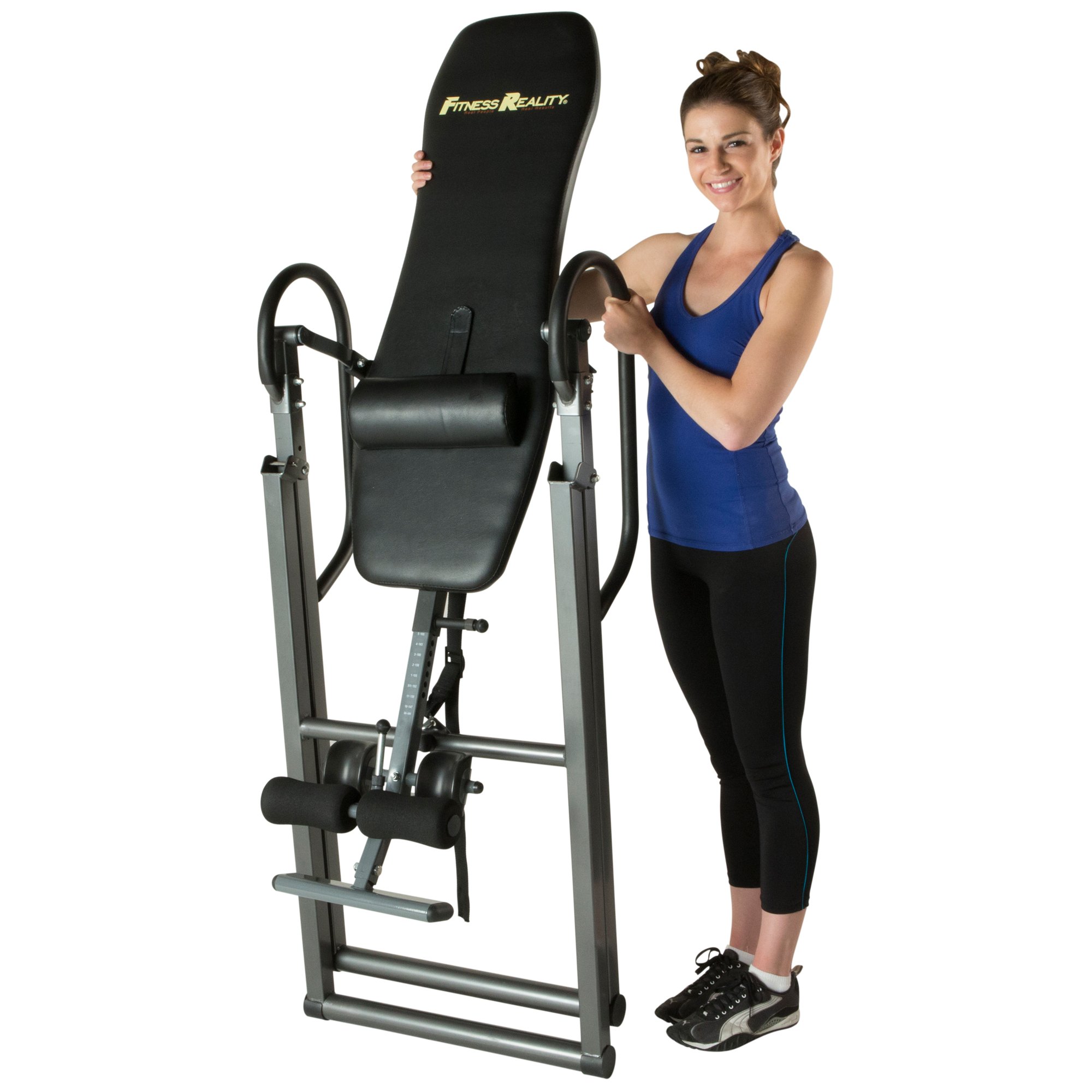 Fitness Reality Unisex 790 x LT UL Panca a inversione Certificato di Sicurezza ad Alta Resistenza con Schienale Basso, Nero, Taglia Unica