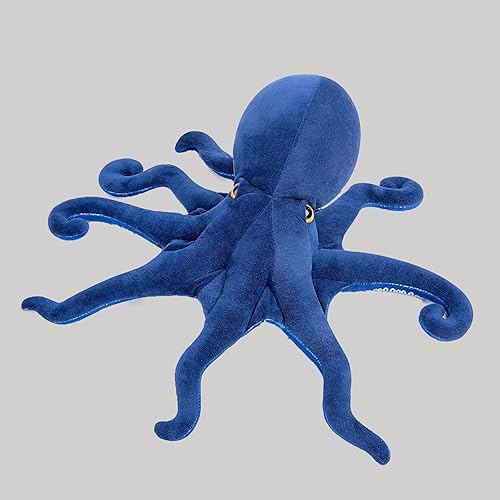 Miniatura 1 de Tiny Heart Juguete de peluche realista de pulpo, pulpo azul de 18 pulgadas, muñeco de reptil suave y lindo modelo de pulpo para niños, regalo de