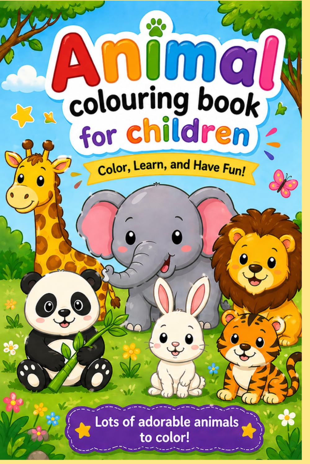 Animal Coloring Book for Children: Fun and Easy Animals to Color