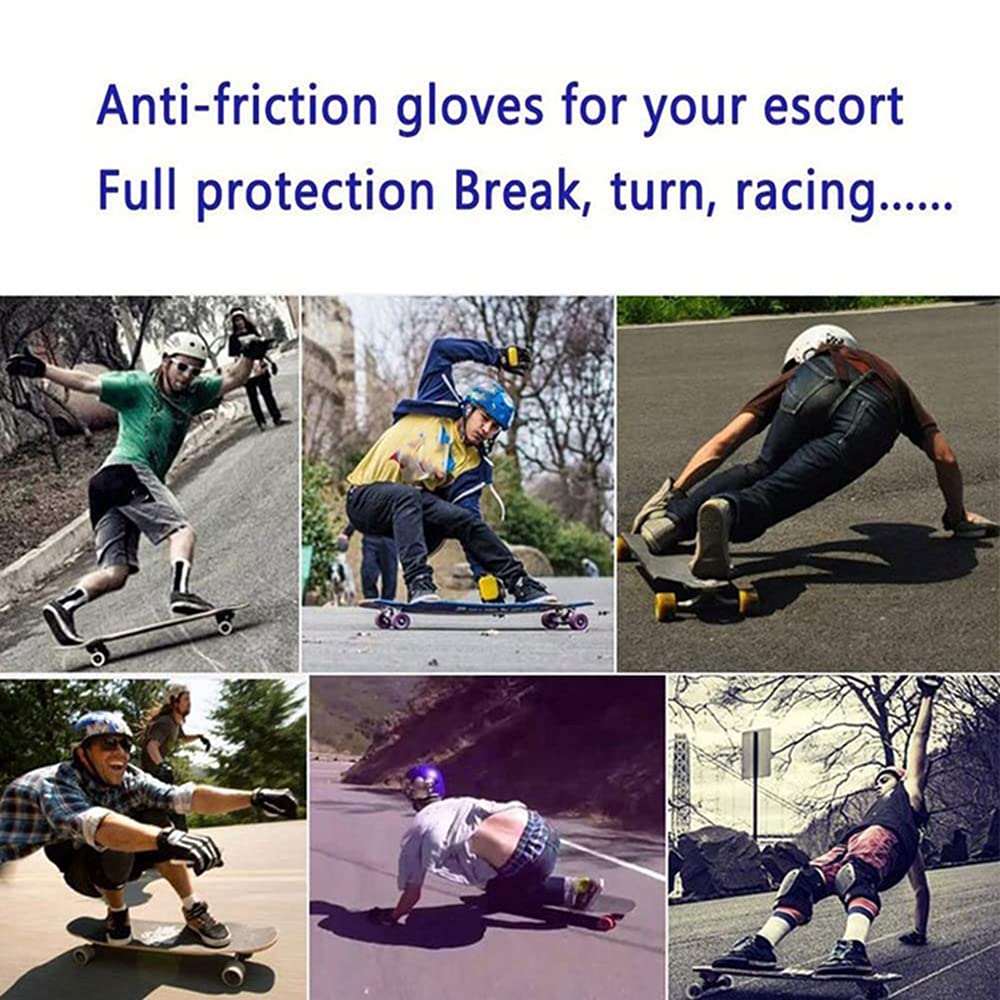 Guanti da Skateboard Fai-da-Te Guanti Lunghi da Discesa per Scivoli da Discesa Guanti Protettivi in Schiuma Guanti da Skate Freno di velocità con 2 Diverse Posizioni delle Dita Slider