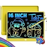TEKFUN LCD Writing Tablet for Adults, Large Doodle Board, 16 Inch Colorful Drawing Tablet Writing Pad, Toddler Toys for 3 4 5 6 7 8 9 Year Old Girls Boys Teen, Birthday Gifts for Kids (Yellow)