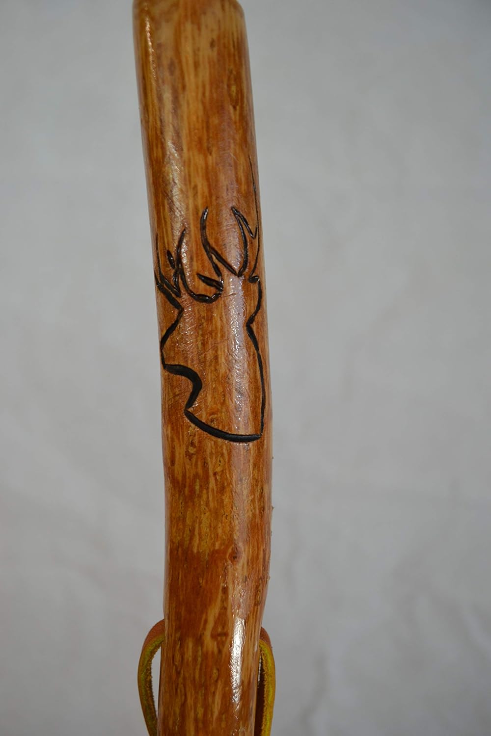 Walking Stick with You Choice of Hand-Carved Image: Bear, Wolf, Lion, Horse, Deer, Elephant or Monkey.
