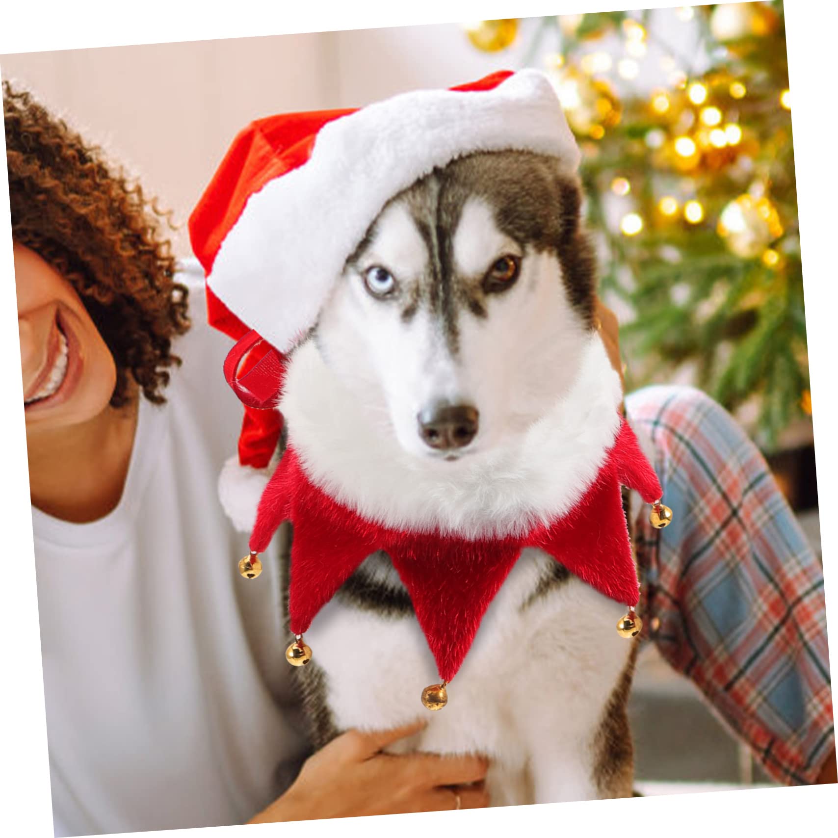 Sosoport 4stücke Pet Christmas Collar Mit Glöckchen Für Hunde Und Katzen Festliche Weihnachtsdekoration Für Haustiere Verstellbar Und Langlebig Für Feiertage Und Fotosessions