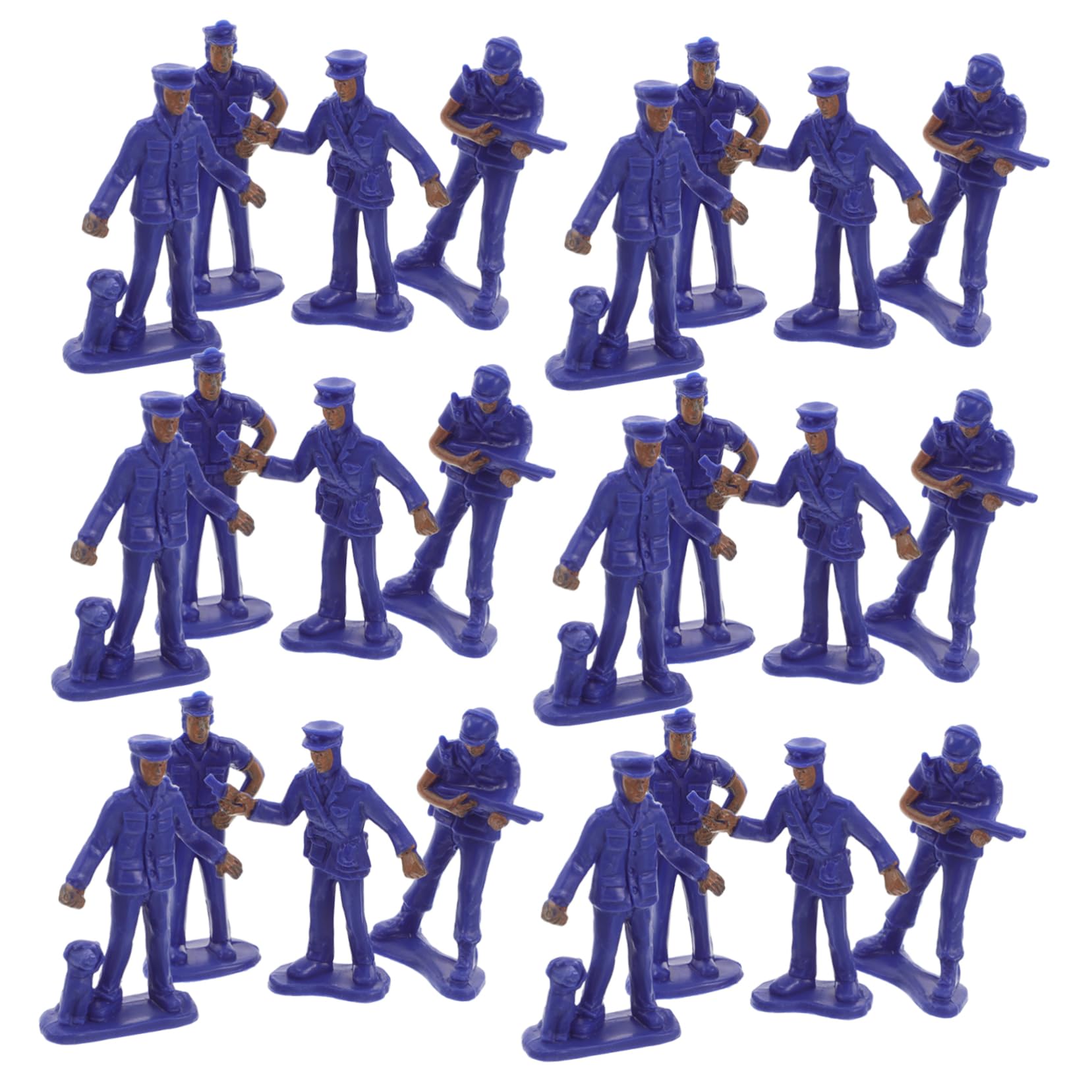 ORFOFE Detailed Mini Police Officer Figurines 50pc Set for Landscape Diorama and Desktop Display