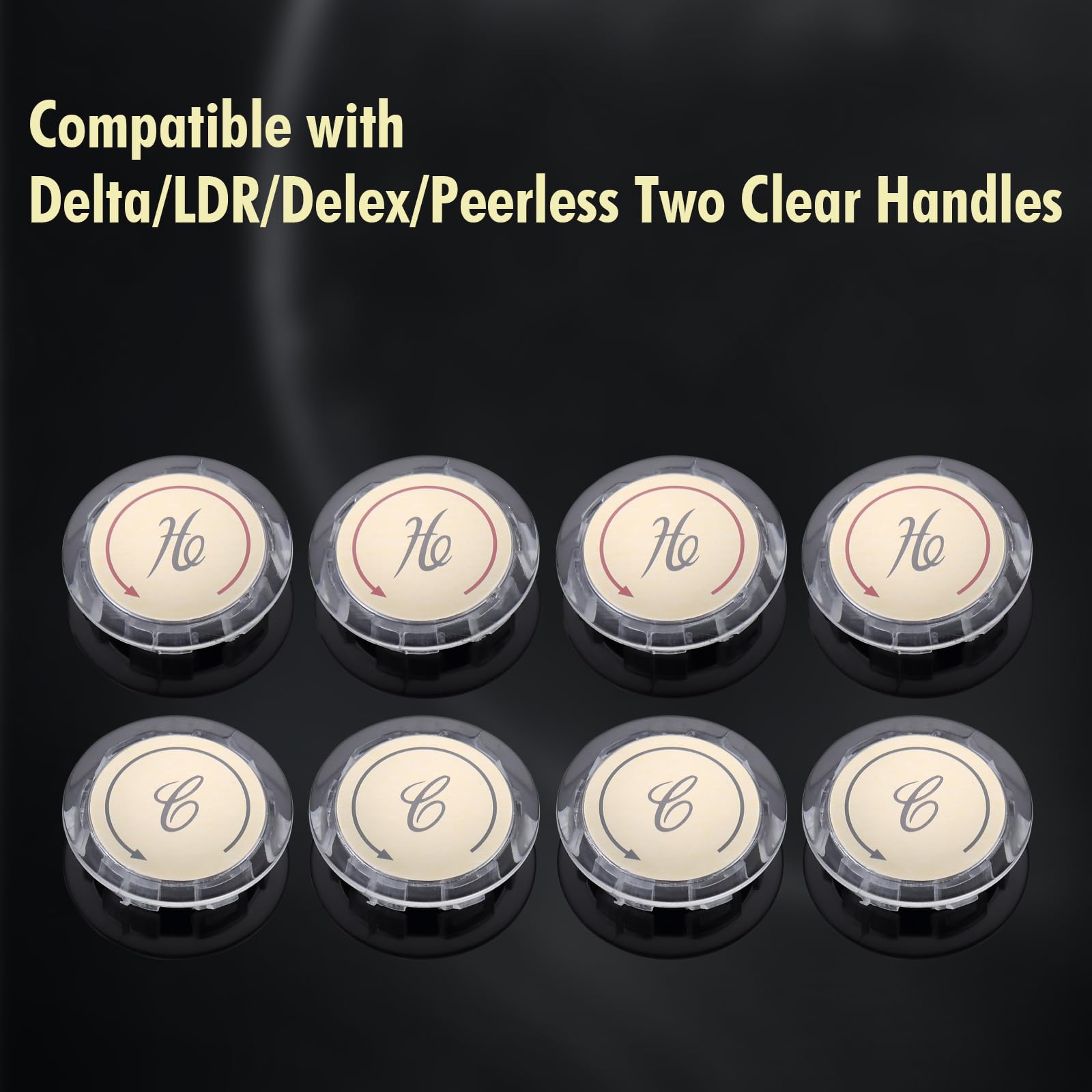 Faucet Index Buttons 4 Pack Universal Hot & Cold Index Buttons For ...