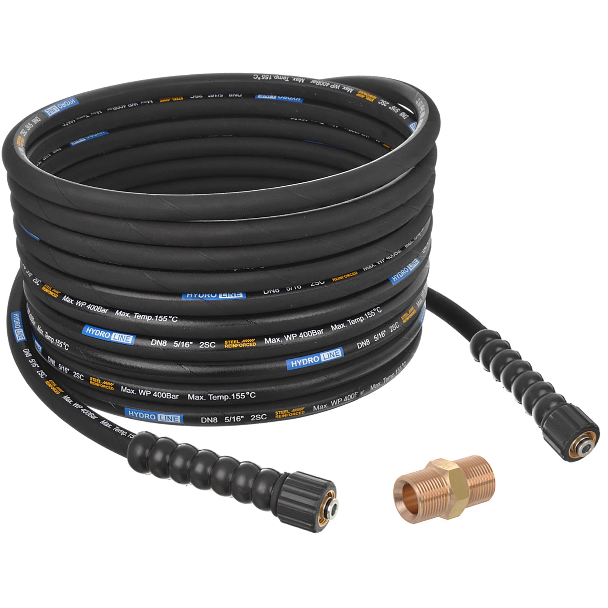 TECHKAR High Pressure Washer Hose Pipe - Karcher Extension Hose Replacement – 400bar DN8 Professional M22x1.5 High-Pressure Hose for Kärcher HD HDS – 30m