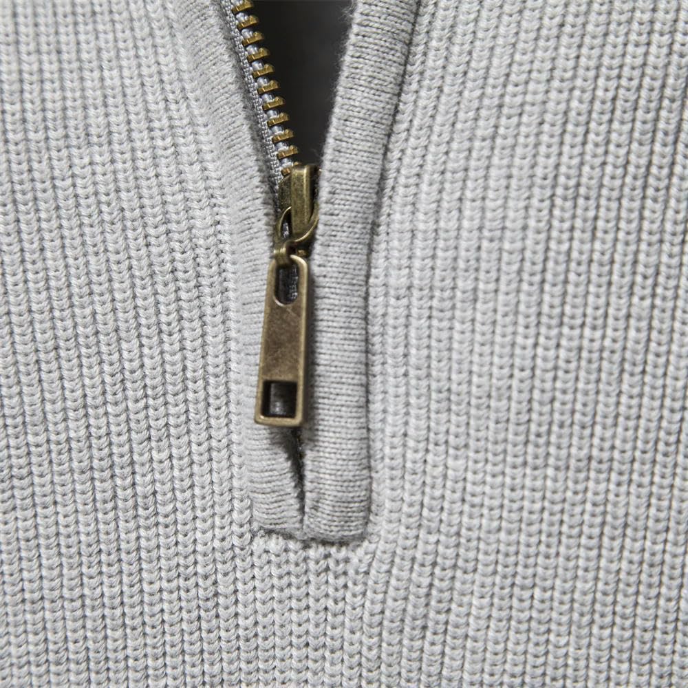 ZBDZSW Autunno Cotone Cerniera Cardigan per Uomo Moda Casual Sociale Uomini Maglioni Collo Alto Inverno Caldo Maglione Lavorato A Maglia Uomo