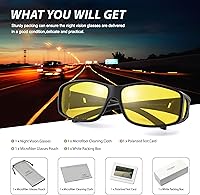 Vista 7 de URUMQI Gafas de conducción de visión nocturna para hombres y mujeres, lentes polarizados antirreflejos, lentes de alta definición amarillas