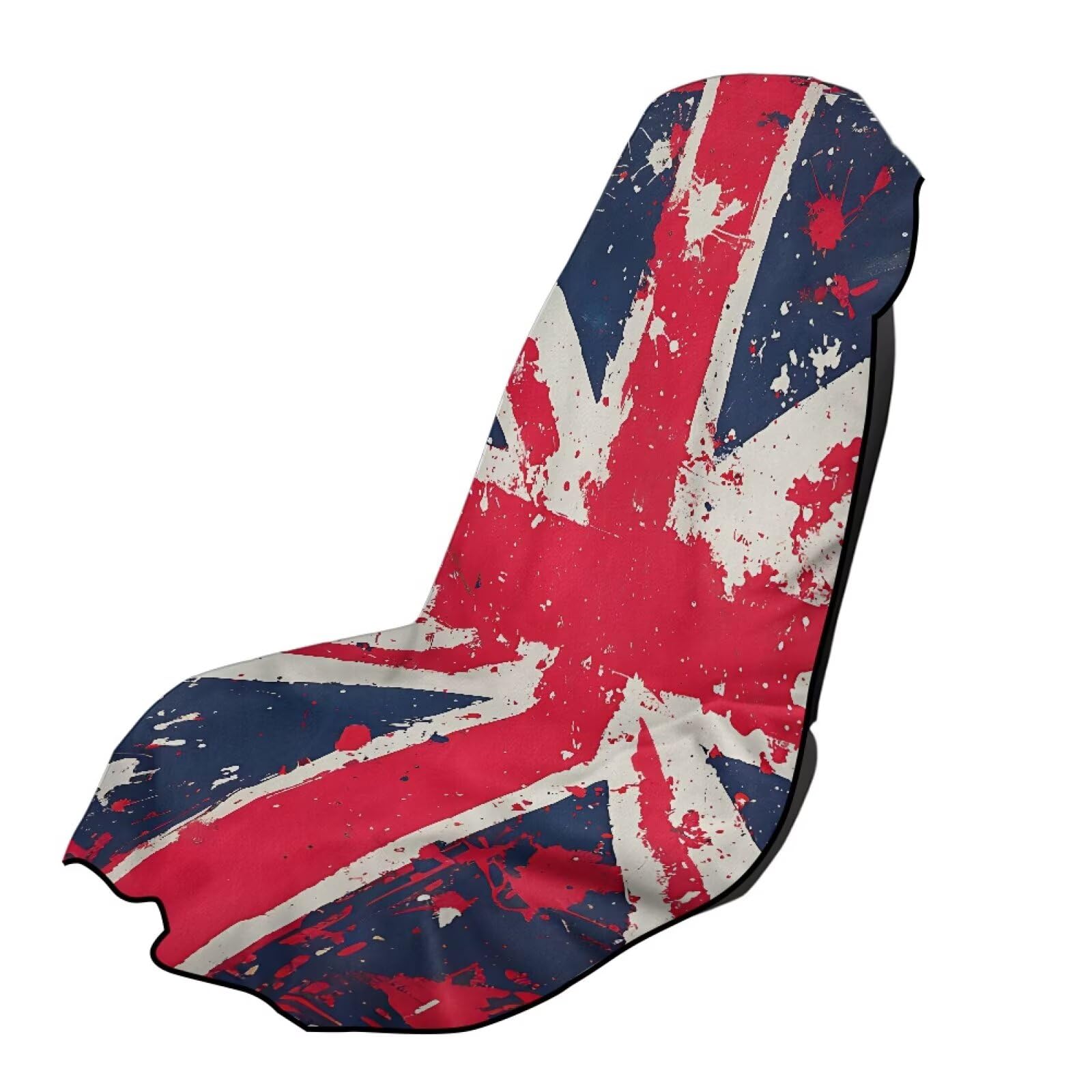Oramclsy Union Jack Car Towel Seat Cover,Waterproof Auto Seat Mat for Running,Swimming,Gym,Washable Non-Slip Seat Protector Fit for Sedans,Trucks,SUVs