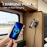 Vista 8 de THALASSA Lámpara de lectura LED interior de RV de 12V con puerto USB de 5V - Interruptor táctil integrado, brillo regulable, montaje en superficie