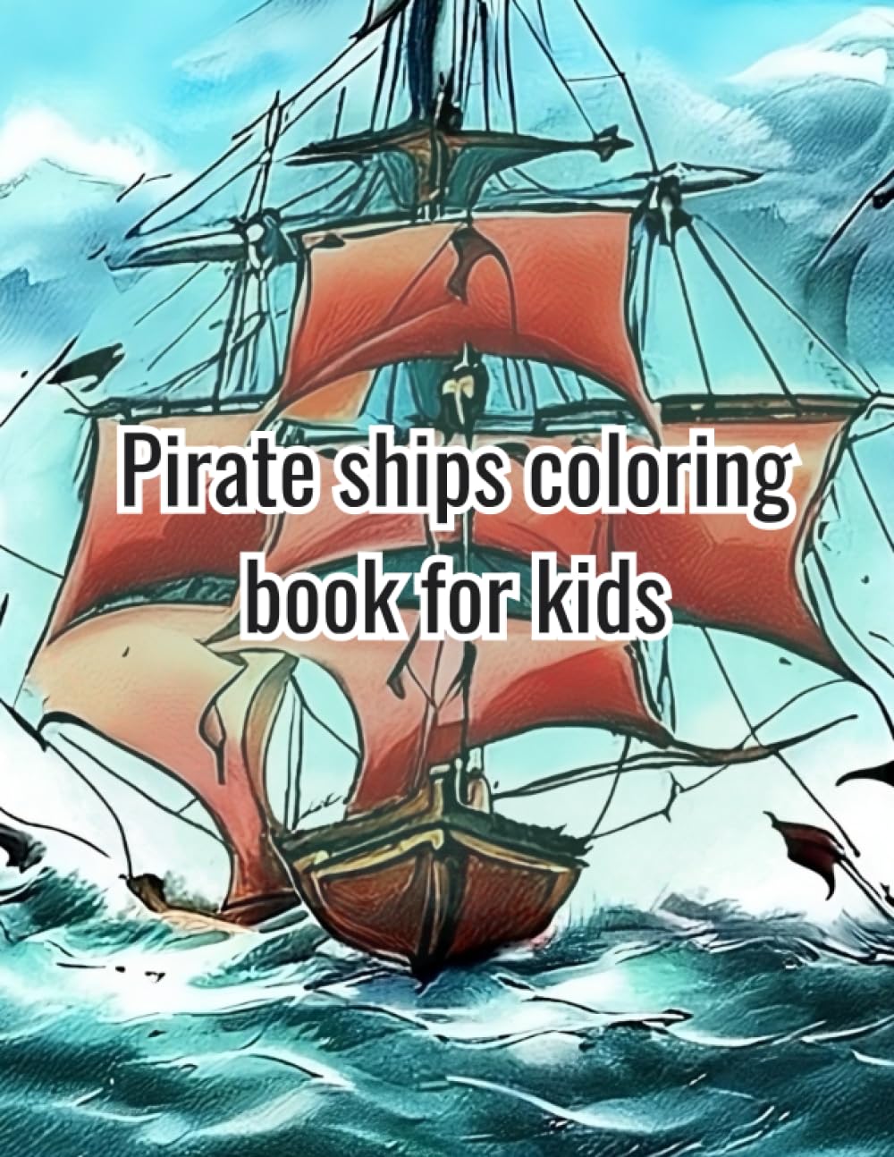 PIRATE BOATS - Coloring book for children PIRATE BOATS