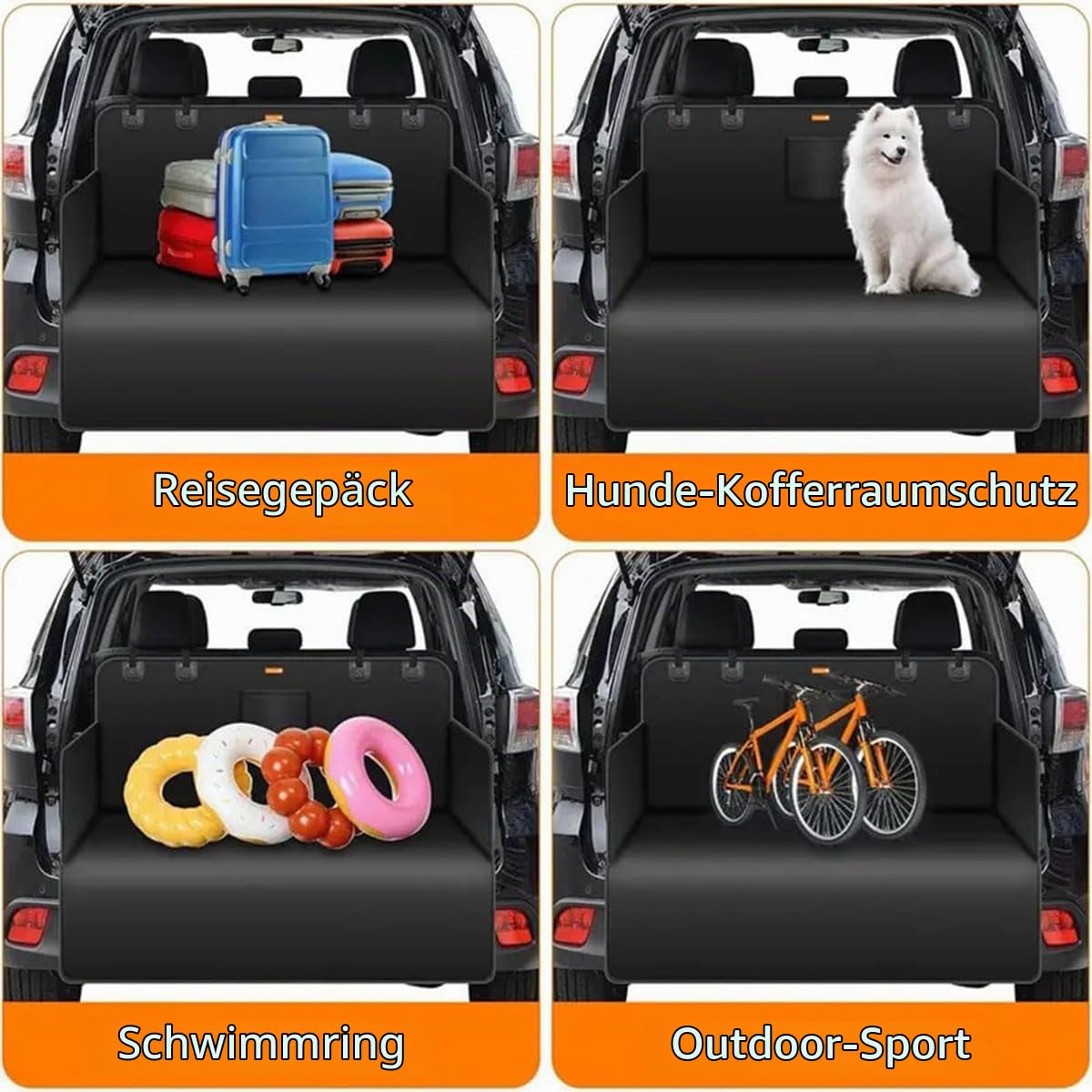 Kofferraumschutz Hund für Opel Frontera 2024 2025 2026, Kofferraum Schutzmatte Wasserdicht Kratzfest Mit Seiten Und Ladekantenschutz Kofferraumabdeckung