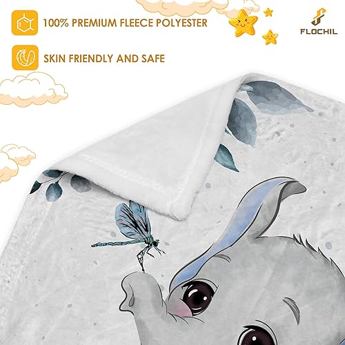 Miniatura 4 de FLOCHIL Manta de bebé personalizada para niños, manta de bebé personalizada con nombre, manta de bebé de elefante personalizada, regalo para baby