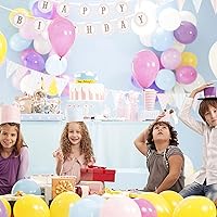 Vista 5 de UPINS 300 unidades de pegamento de puntos para globos, cinta adhesiva extraíble, 3 rollos de calcomanías de puntos de doble cara para decoración