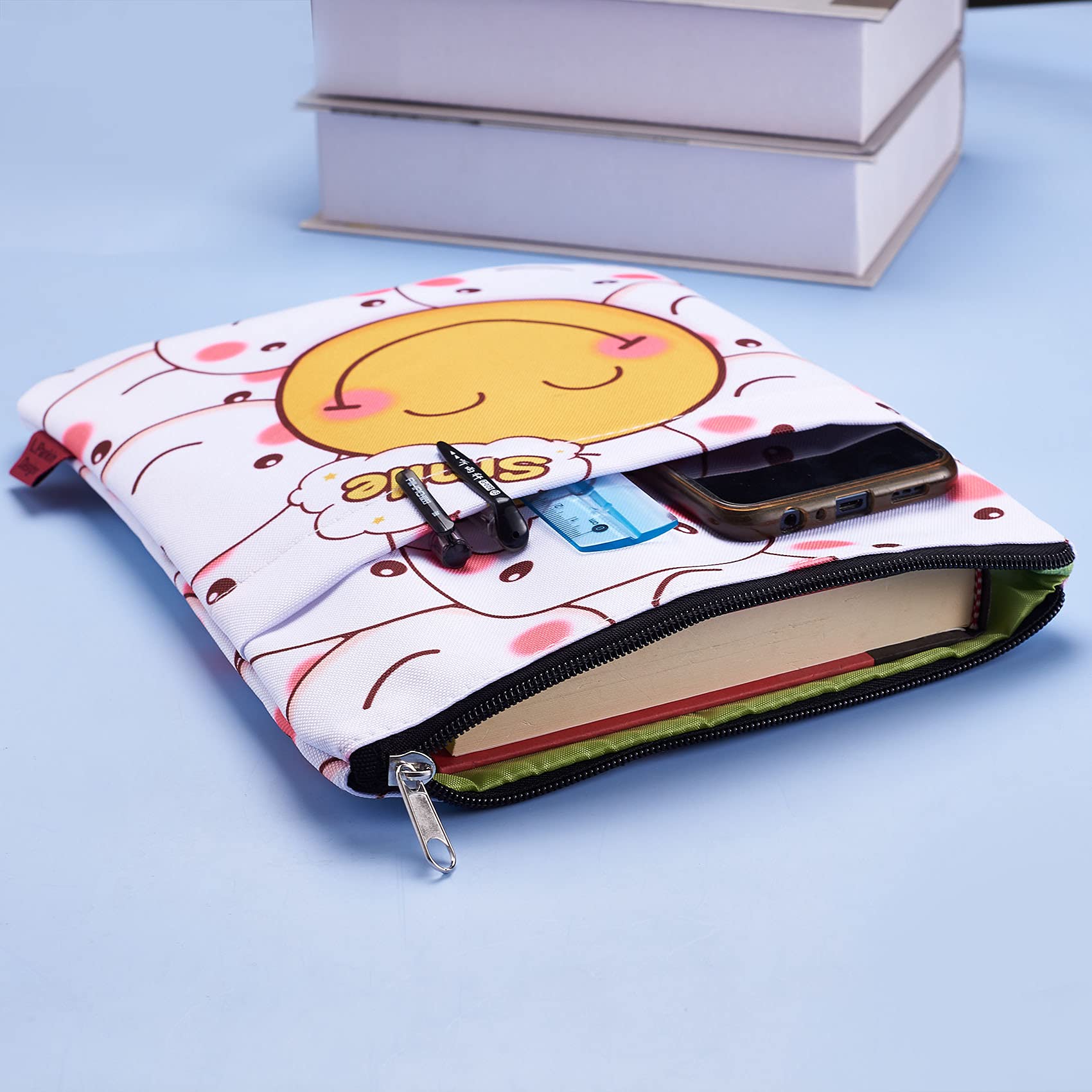 Custodia Per Libri Con Cerniera - Impermeabile, Imbottita, Per Brossure E Copertine Rigide (Misura Media) - Foto 6