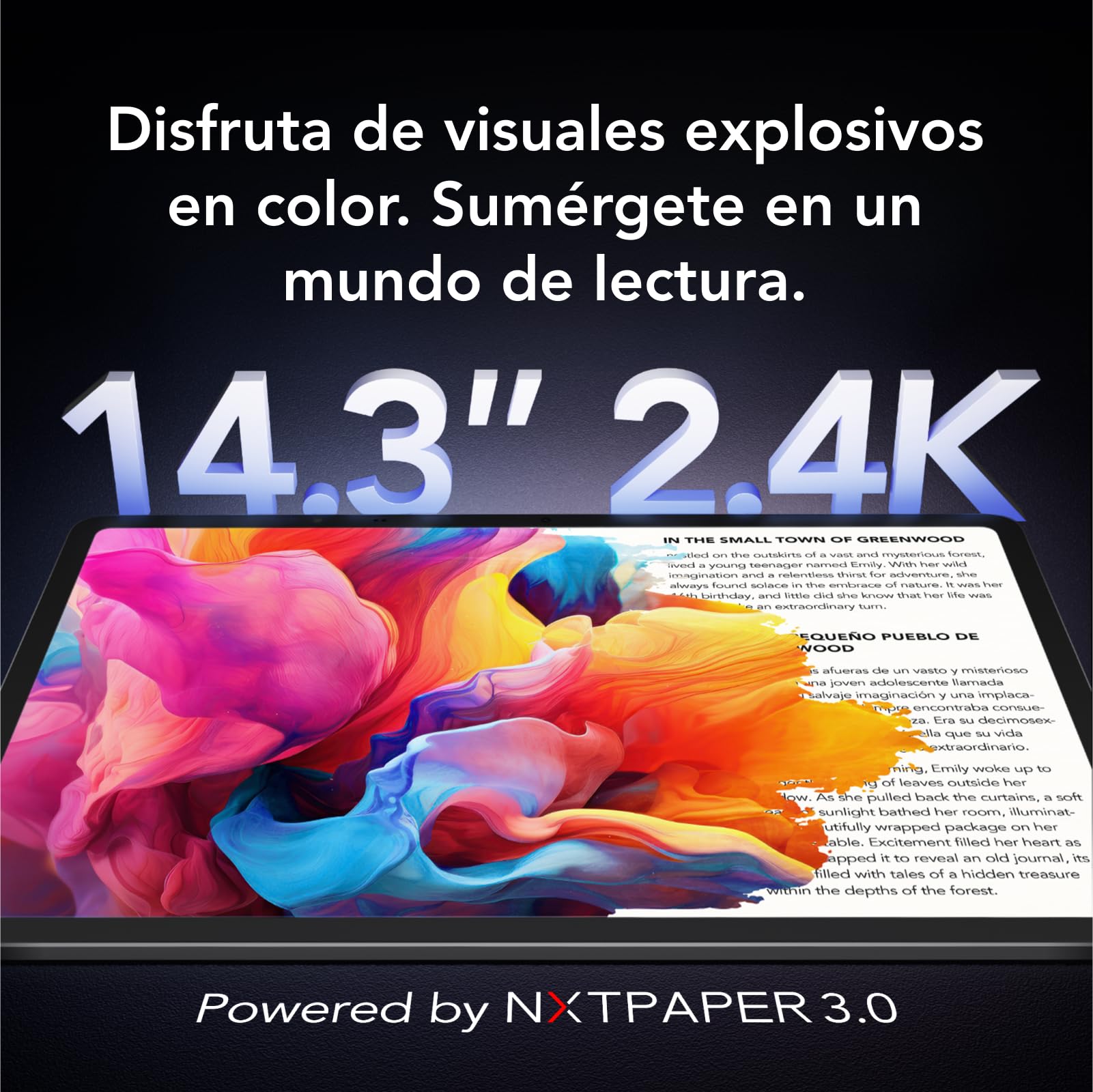 TCL NXTPAPER 14 WiFi Tablet 14.25" 2.4K Octa-Core 8GB RAM 256GB 10000mAh Batería Carga rápida 33W Android 14 Gris
