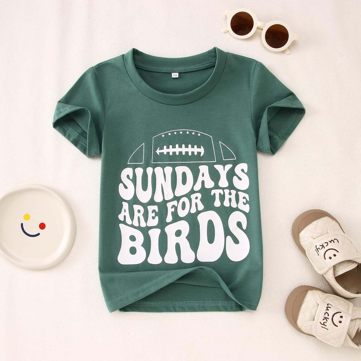 Sundays are for The Birds Football Shirts Toddler Boy Girl Game Day Outfit Short Sleeve T-Shirt Sports Fans Tee Tops - Image 6