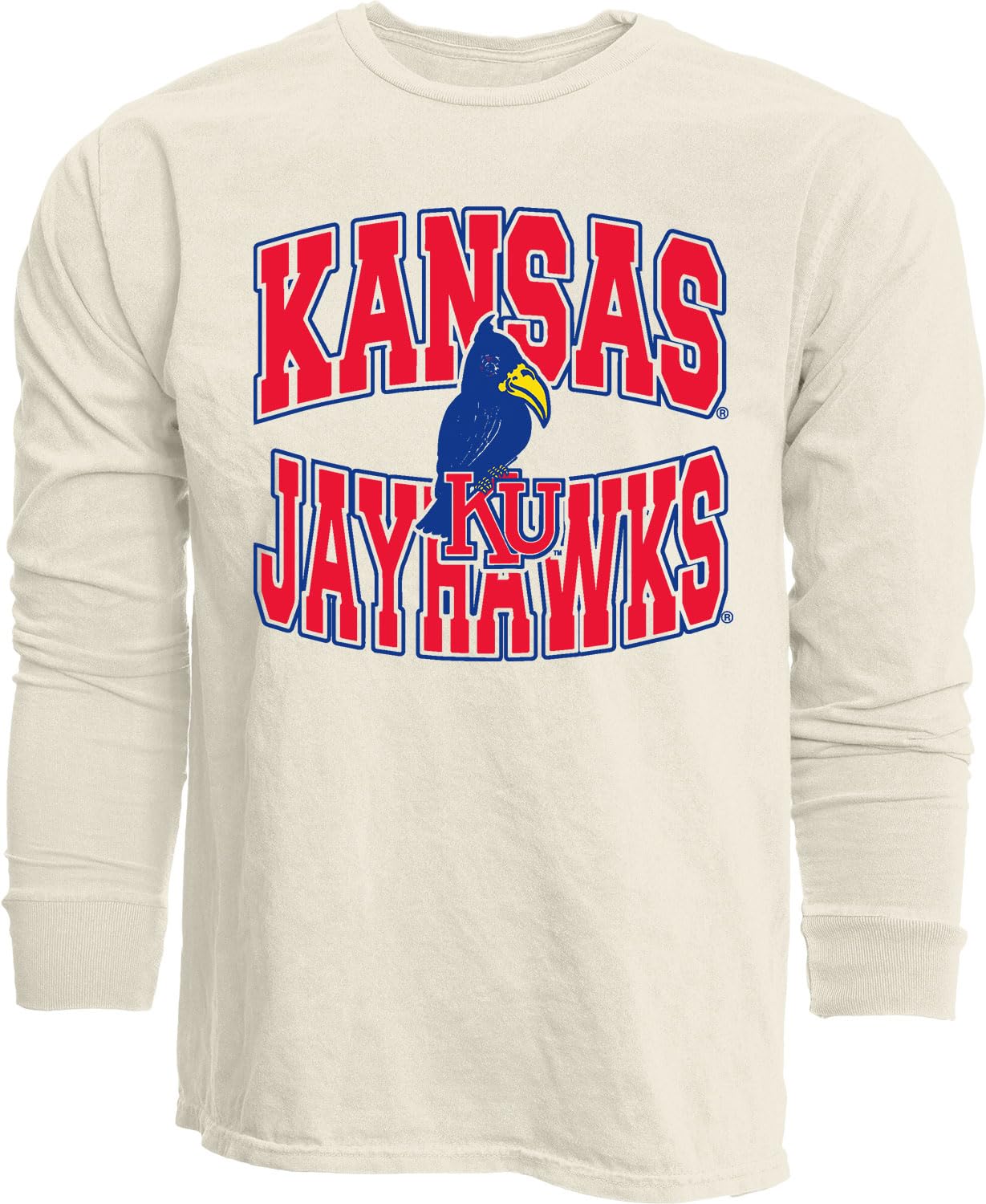 NCAA Unisex-Adult NCAA Officially Licensed Long Sleeve T-Shirt Ringspun Vintage Vault Ivory