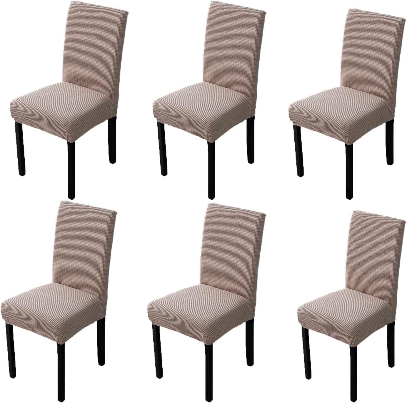 Coprisedie Elasticizzati 6 Pezzi - Tessuto Morbido, Antigraffio, Nero - Foto 6