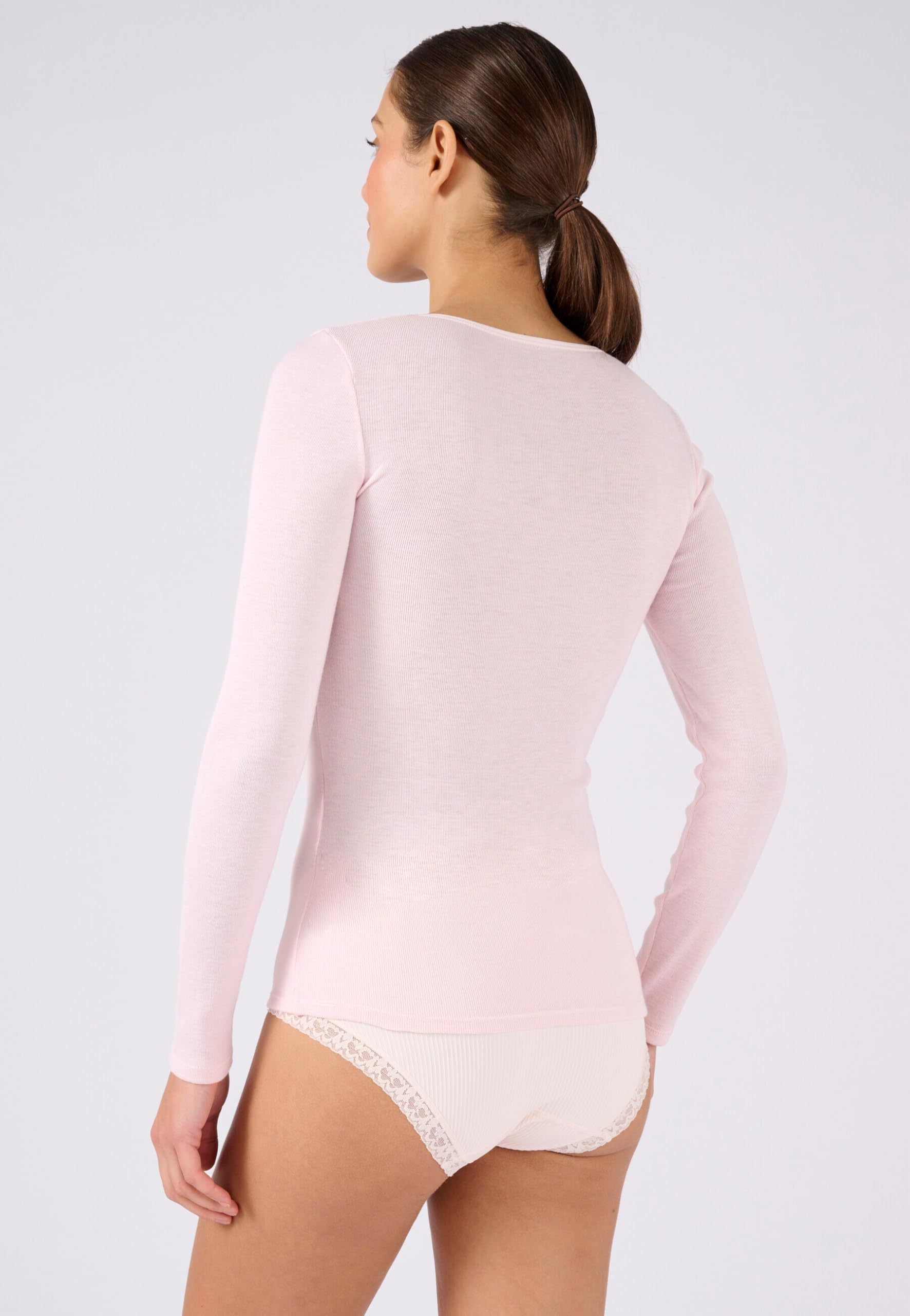 Damart T-Shirt Manches Longues Thermolactyl Femme Rose 46-48 (L)